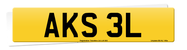 Registration number AKS 3L